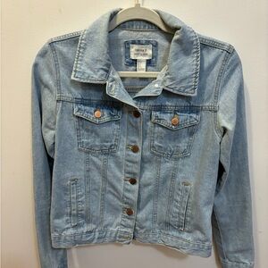 Forever 21 Light Blue Washed Denim Jacket